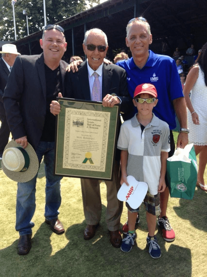 Bobby Blair with tennis coach and life mentor Nick Bollettieri